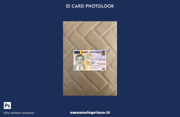 stile verificato Modello anteriore photolook presente della carta d'identità del